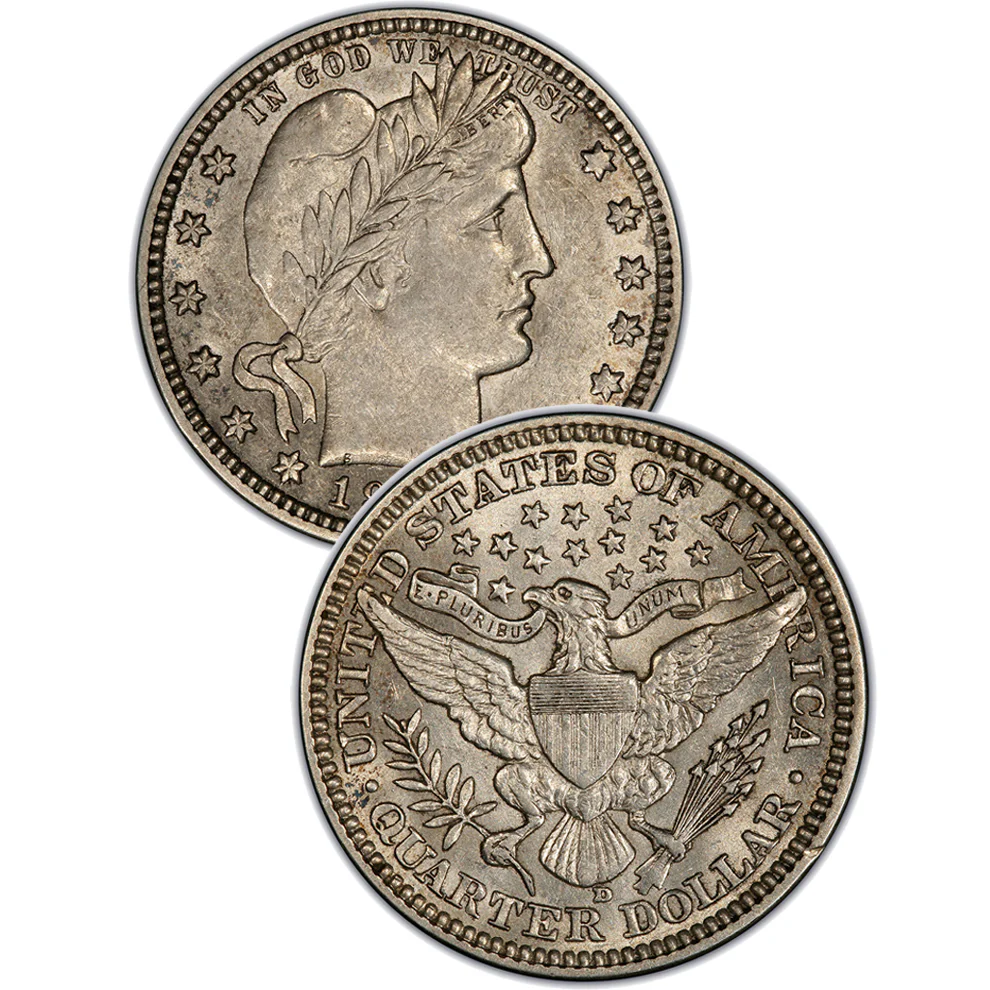 Historical photograph of the Philadelphia Mint circa 1912 or group of 1912 Barber Quarter specimens
